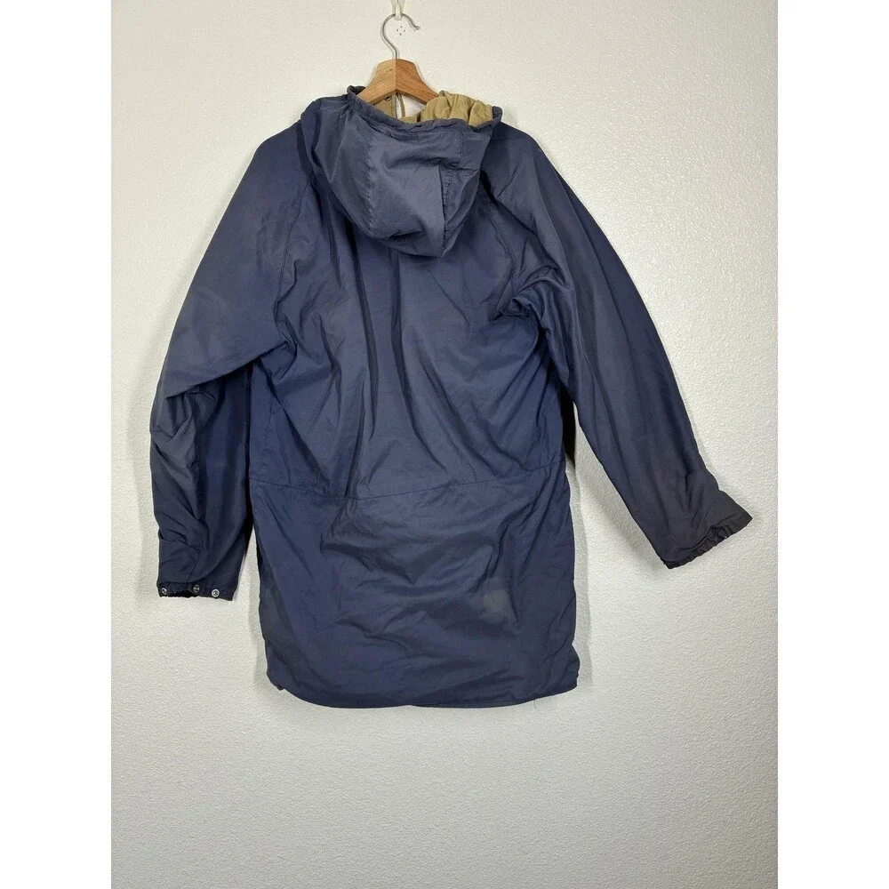 Vintage The North Face Coat Mens Large Blue Hooded Nylon Parka Winter 70s